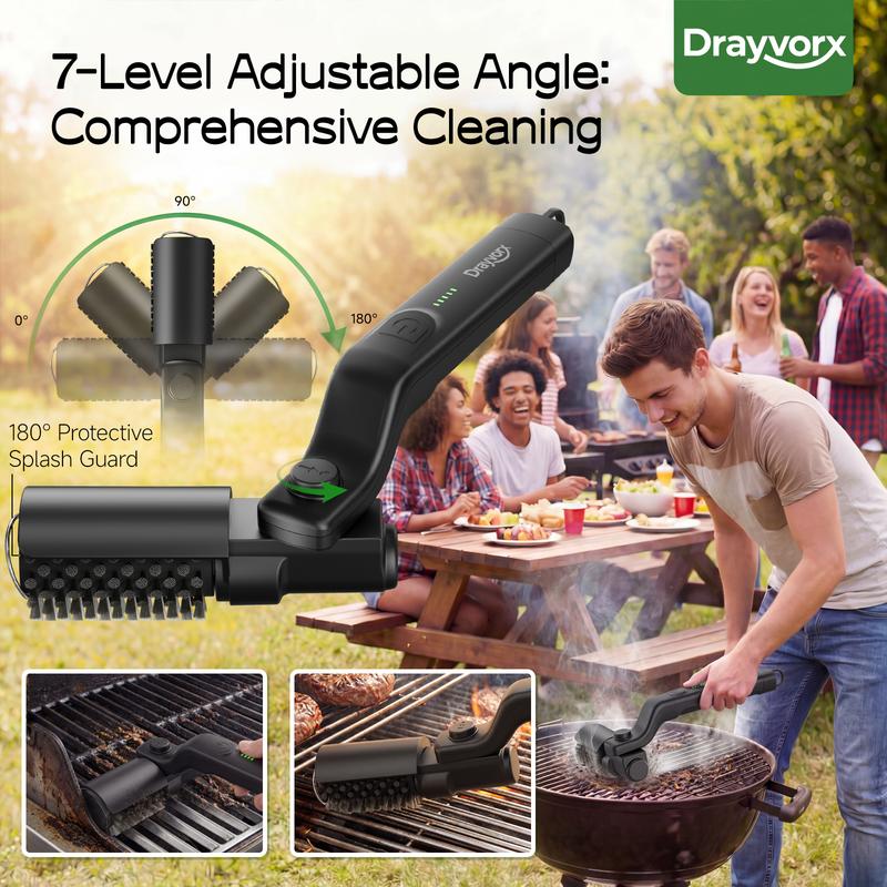 Drayvorx 2-in-1 Cordless Electric Grill Brush