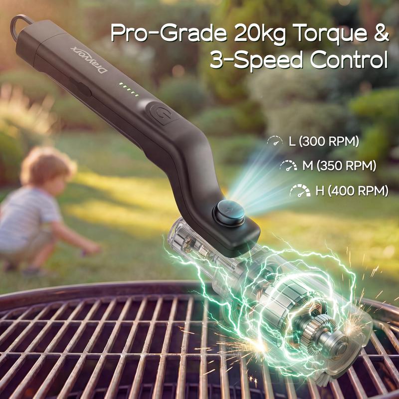 Drayvorx 2-in-1 Cordless Electric Grill Brush