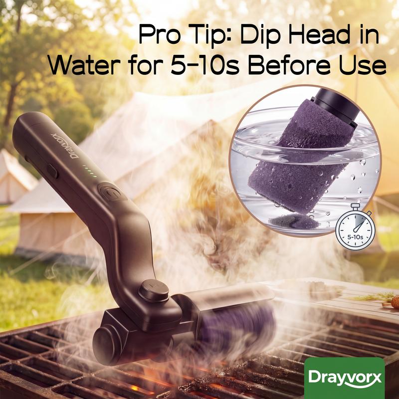 Drayvorx 2-in-1 Cordless Electric Grill Brush